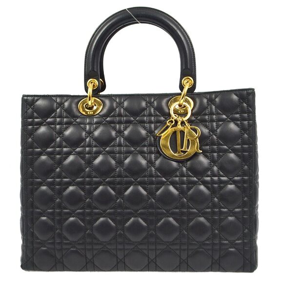 Dior Handbags - Christian Dior Black Lambskin Lady #126961D18B